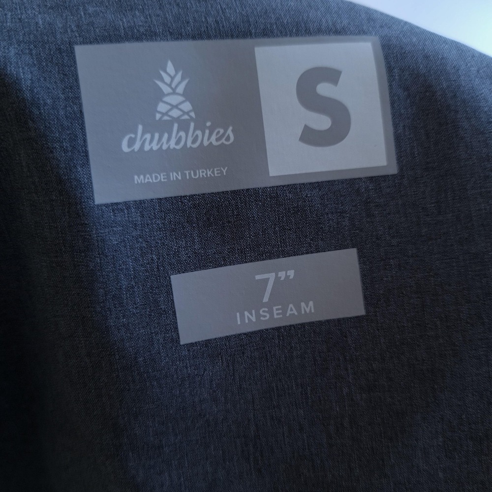 Chubbies Shorts Mens Small Gray 7 Inch Inseam Stretch Athletic Swim Trunks - Picture 12 of 13